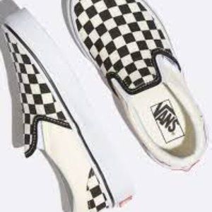 Kids Classic Checkered Slip on Shoe